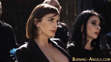 Gothic slut riding dick