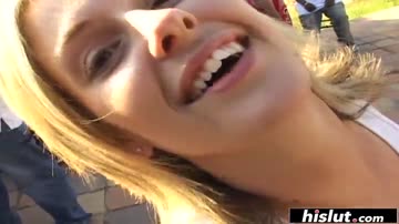 Beautiful blonde enjoying a late night fucking session