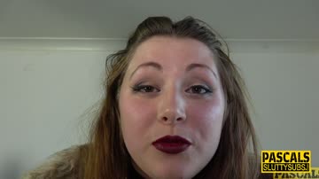 Dominated curvy babe gets mouth fucked
