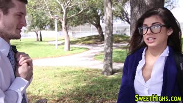 Uniformed college teen gets railed