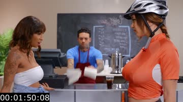 gabbie carter gets her tits etc to work at the local coffee bar.