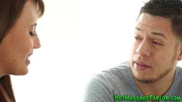 Big titted masseuse sucks huge dick