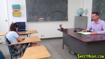 Latin schoolgirl riding and sucking