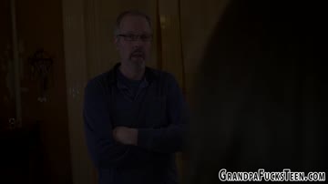 Slender teen sucks oldie and gets pounded