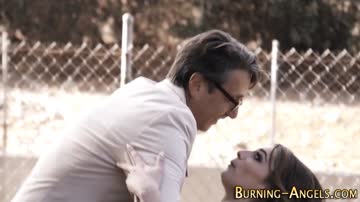 Tattooed emo gets facial after sucking