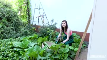 shy gardening girl js turned into a fucking porn model.
