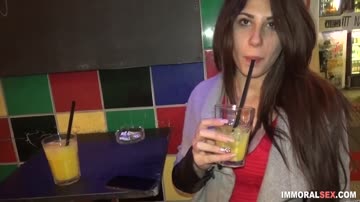 Busty whore fucked doggystyle on live show