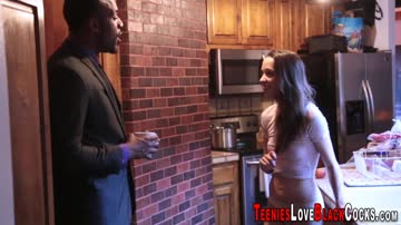 Teen rides massive black dick