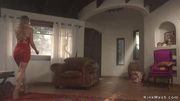 Busty babe is whipped by debt collector