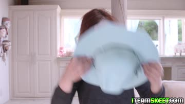 Ginger head April Reid gets a her pussy railed hard