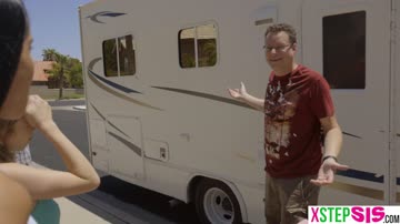 Road trip fun with stepsisters and one lucky stepbro