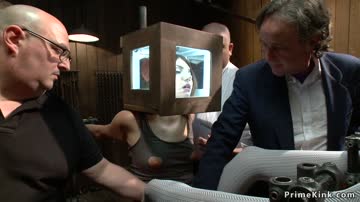 Redhead sub in metal device in public