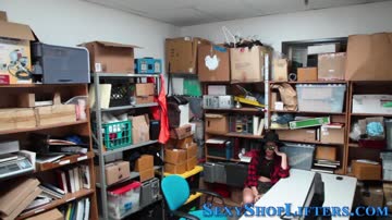 Slutty thief gets fucked and sucks