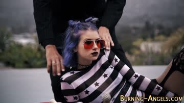 Tattooed emo slut gets her ass railed