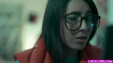 Hot Lesbian experiment 3some with nerd college teens