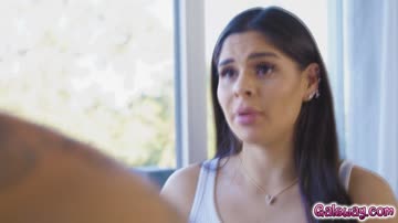Step-mom Texas seductively moves closer to Katya and begins to run her hands over Katya