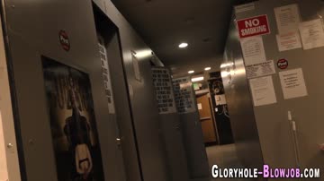 Babe fucks and sucks bbc at gloryhole