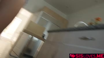 Charity Crawford sucking off stepbro after hitting him in the ball sack