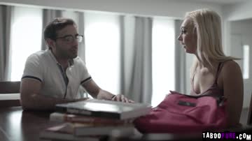 Horny tutor banging Chloe Temples tight pussy from behind