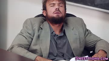 Teen banged by teachers big cock