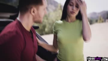 Pervy Logan hardly bang teen Alex as her boyfriend leave them alone