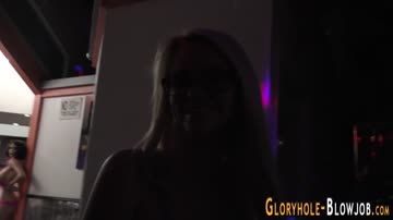Teenager sucks black gloryhole dick