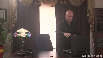 Lawyer ties and whips busty colleague