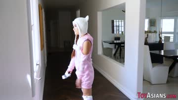 Japanese teen with small tits fucked