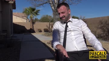 Sub throats and gets fucked by Pascal White