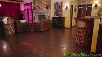 Fetish nuru slick blonde masseuse gets fucked