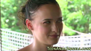 Teen analized and spermed outdoors