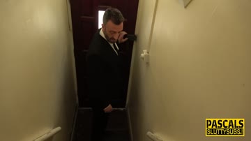 Throated chubby milf sub gets anally banged