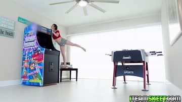Stud slide his veiny dong inside Coralee Summers tight teen pussy