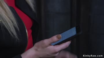Door man anal fucks tied sexy blonde