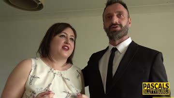 Kinky fat submissive slut blows Pascal