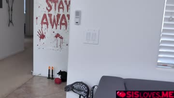 Katie Kush sucks her stepbrothers cock until he shoots a gooey load of cum