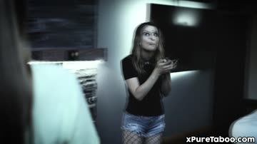 Teen Jill Kassidy revenge her dad by fucking two guys