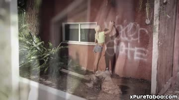 Teen Elsa Jean gets her face defaced with sperm!