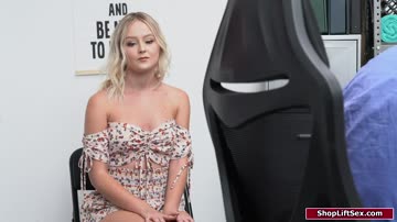 Cute teen sucks and rides officers dick for stealing clothes