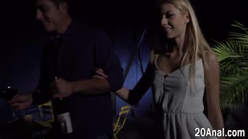 Anally riding blonde babe sucks dick