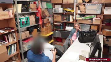 Blonde thief fucked by the officer who caught her