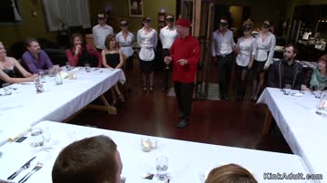 Tied and fucked and public soup course