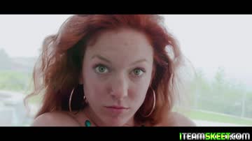 Ginger teen Luna Light gyrates her hips until she feels the stud hitting her G spot