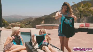 Scarlett, Athena and Morgan riled up by their tight bodies and sexy poses