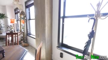 Naughty newbie riding and sucking