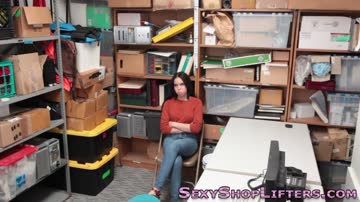 Horny teen thief gets creampied