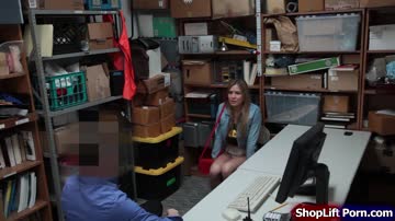 Busty teen shoplifter pussy fucked by LP officers huge dick
