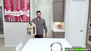 Chloe Temple chew a huge thick prick and slobbers all over it