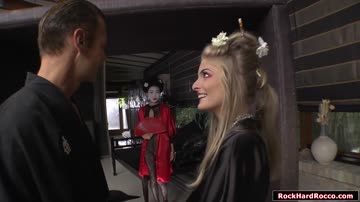 Two slut geishas get toyed and anal reamed by Roccos bigcock