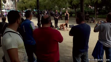 Naked slut shamed in public street